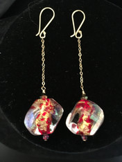 Venetian Sasso 14K gold chain Dangle Earrings