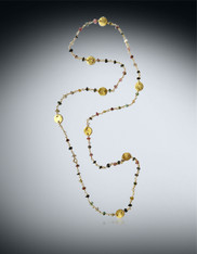 Delicate Tiny Gemstone Chain with Vermeil Stations