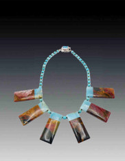  Natural Red Creek Jasper Amazonite Picasso Jasper Pendants 