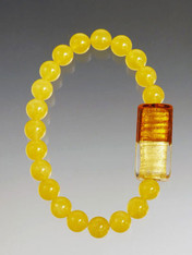 Yellow Jade Venetian Glass Bracelet