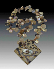 Precious Cluster Gems With Australian Jasper Toggle Clasp SOLD