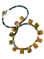 Rare Bumblebee Jasper Green Tourmaline Collar SOLD