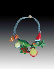 Vintage French hand-carved and painted Seaside Collar
