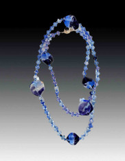 Venetian Glass Blue Toned Rope