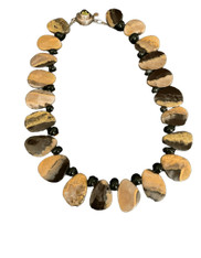 Rare Bumblebee Jasper Teardrop Jade Collar