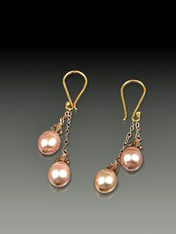 Pink, white, or peacock freshwater pearls and tiny Swarovski crystals dangle beautifully!