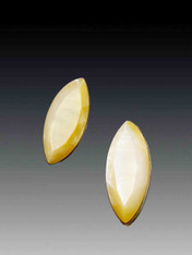 Amy Kahn Russell Faceted Mother-of-Pearl Clip/Post Earrings 