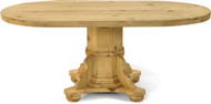Rustic Oval Pedestal Table