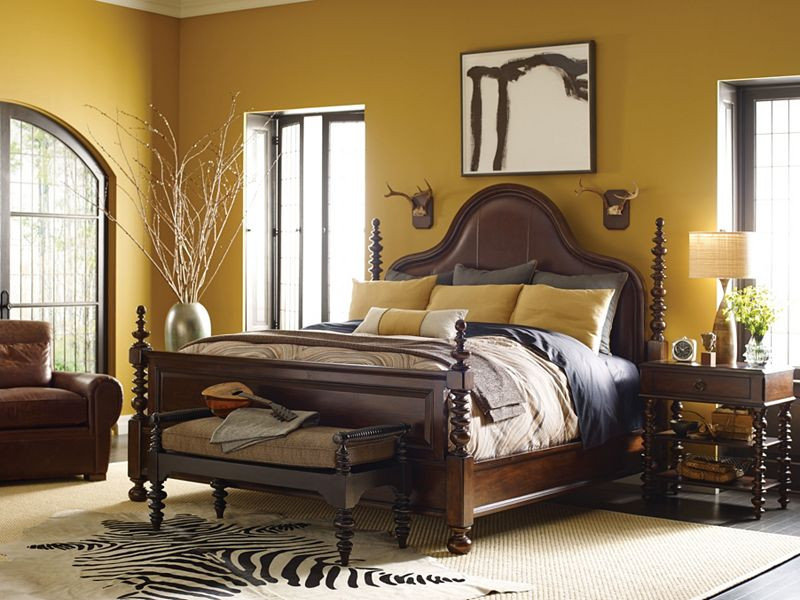 Ernest Hemingway El Morro King Upholstered Leather Panel Bed By Thomasville Furniture