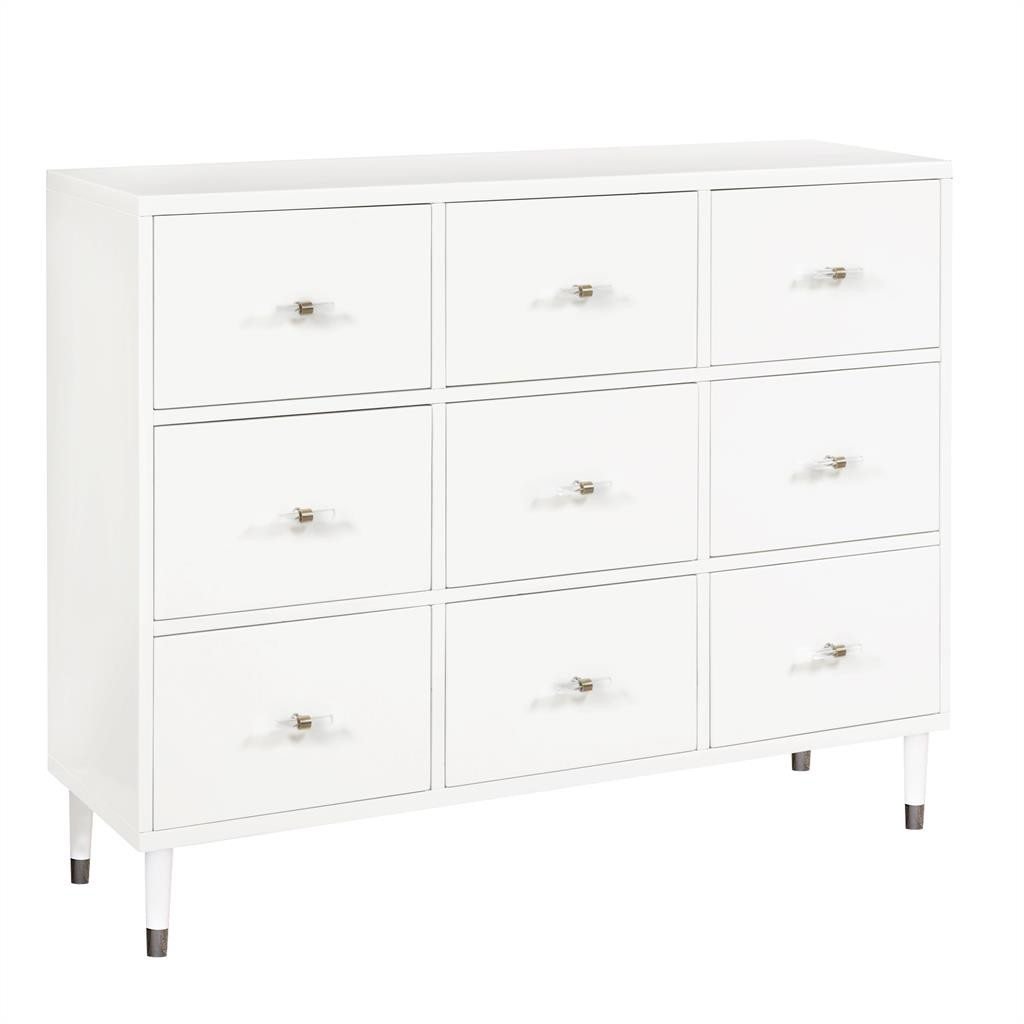 Modern White Nine Drawer Chest Sideboard By Accentrics Home Free