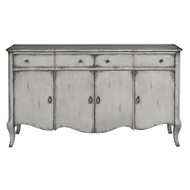 Shaunna Four Door Grey Credenza/Sideboard FREE SHIPPING 