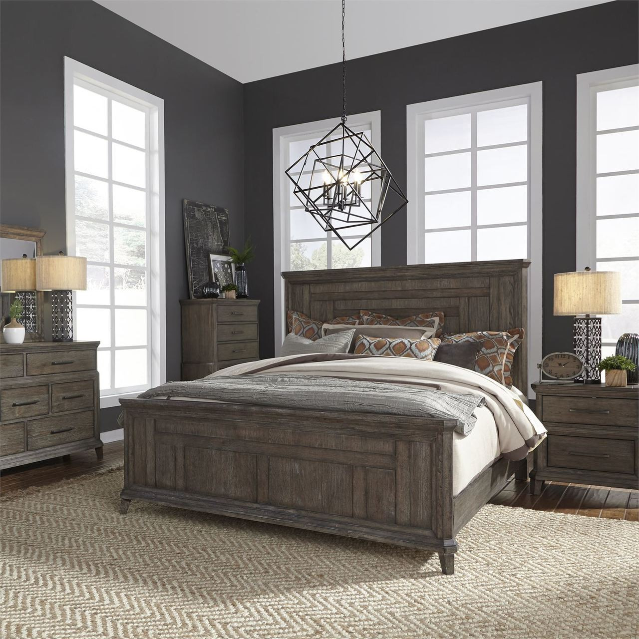Aged Oak Bedroom Set Free Shipping
