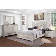 Whitewashed Bureau Bedroom Set - FREE SHIPPING 