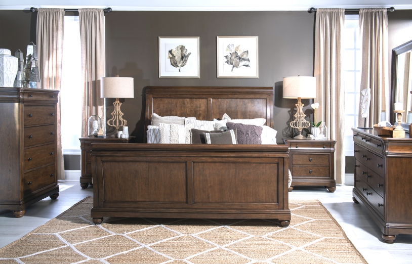 Classic Cherry Bedroom Set Free Shipping High Point Discount