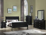Louis Phillip Black Bedroom Set - FREE SHIPPING
