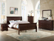 Cherry Sleigh Bedroom Set - FREE SHIPPING