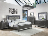Smoke Grey Mirrored Bedroom Set - FREE SHIPPING - Weekly Special