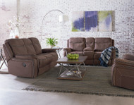 Medium Taupe Reclining Sofa and Loveseat FREE SHIPPING