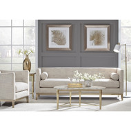 Gold Trim Box Sofa and Loveseat FREE SHIPPING