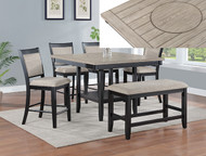 Ronan Black Square Dining Set - FREE SHIPPING - Weekly Special 