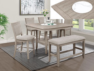 Ronan White Oak Square Dining Set - FREE SHIPPING 