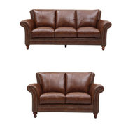 Oak Haven Leather Sofa and Loveseat - FREE SHIPPING