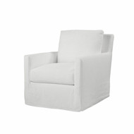 Euclid Vanilla Slipcover Swivel Chair - FREE SHIPPING