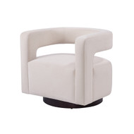 Dothan Ivory Swivel Chair - FREE SHIPPING