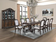 Carmen Brown Double Pedestal Dining Set - FREE SHIPPING 
