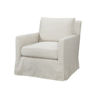 Euclid Almond Slipcover Swivel Chair - FREE SHIPPING 
