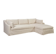 Palmer Pastel Slipcover LAF Sofa Chaise - FREE SHIPPING