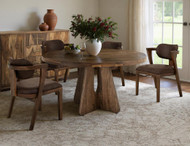 Sylvester Round Dining Walnut Set - FREE SHIPPING 