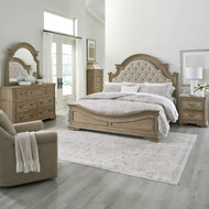 Allyn Natural Upholstered Bedroom Set - FREE SHIPPING