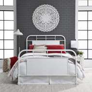 Baxter White Metal Bed