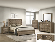 Valor Light Brown Bedroom Set - FREE SHIPPING