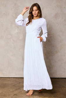 Modest white 2024 temple dresses