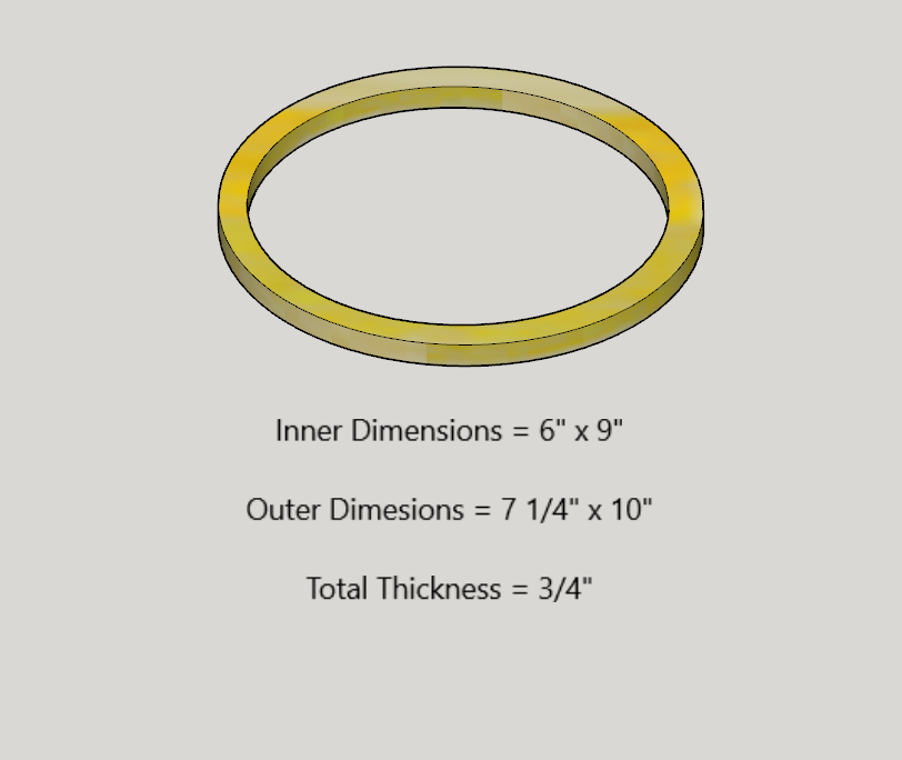 3/4" Rings 10" Birch Wood Speaker Ring Pair for Fiberglass Speaker Pod Pods