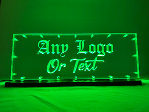 18" x 6.5" Any Text Or Logo Plexiglass Window For Sub Box