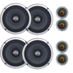 SHCA Pro Audio Package 4 EL88 8" Midrange Midbass Speakers & 4 TW3S Tweeters