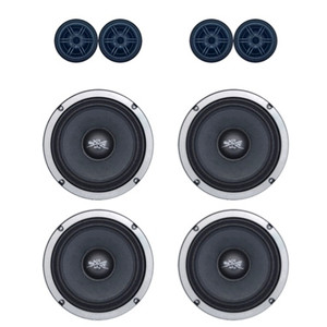 SHCA Pro Audio Package 4 EL68 6.5" Midrange Midbass Speakers & 4 TW1S Tweeters