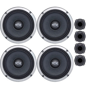 SHCA Pro Audio Package 4 EL64 6.5" Midrange Midbass Speakers & 4 PROTW2 Tweeters