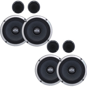 SHCA Pro Audio Package 4 EL64 6.5" Midrange Midbass Speakers & 4 TW2S Tweeters
