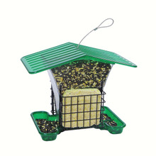Large Hopper Feeder with Suet Holders (Green Only)