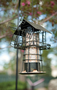 Windmill Bird Feeder Black