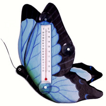 Blue Swallowtailed Butterfly Large Window Thermometer