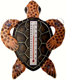 Brown Turtle Large Window Thermometer