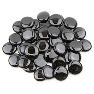 Black Large Glass Gems 