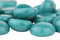 Teal Opaque Glass Stones Close-up