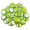Large Lime Green Opaque Luster Glass Gems