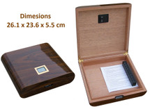 Small Humidor with digital hygrometer